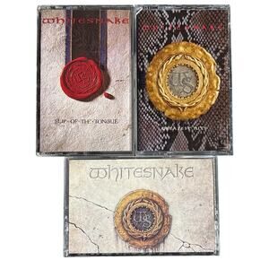 Vtg Whitesnake Cassette Bundle self titled/Greatest hits/Slip of the tongue 80s